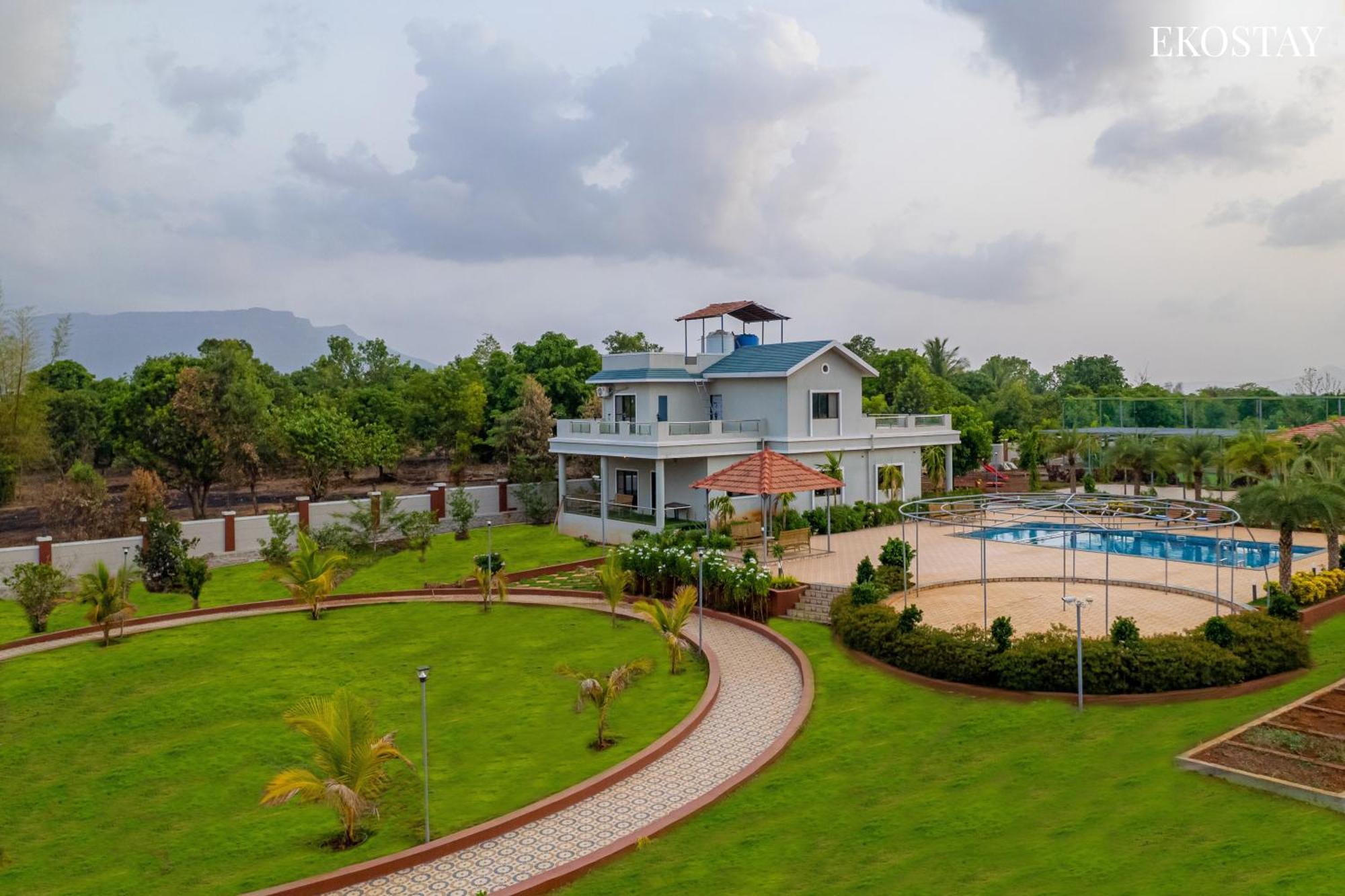Ekostay Gold Palm Estate I Cricket Turf I Rain Dance I 2 Acre Property คาร์จัต ภายนอก รูปภาพ