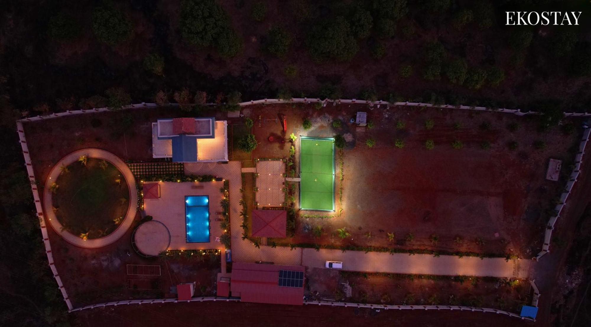 Ekostay Gold Palm Estate I Cricket Turf I Rain Dance I 2 Acre Property คาร์จัต ภายนอก รูปภาพ