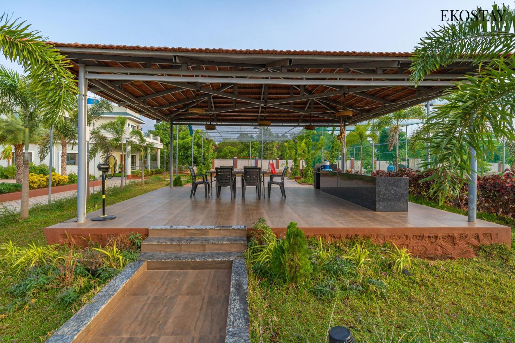 Ekostay Gold Palm Estate I Cricket Turf I Rain Dance I 2 Acre Property คาร์จัต ภายนอก รูปภาพ